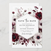 Save The Date Belle Mariage numérique Bourgogne (Devant / Derrière)