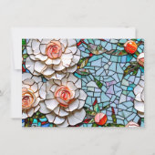 Save The Date Belle mosaïque Mariage en verre et carrelage (Dos)