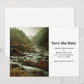 Save The Date Belle photo de nature panoramique pour un mariage  (Devant / Derrière)