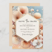 Save The Date Belle Plage Chic Mariage (Devant / Derrière)