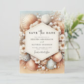 Save The Date Belle Plage Moderne Mariage (Debout devant)