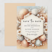 Save The Date Belle Plage Moderne Mariage (Devant / Derrière)