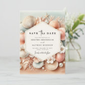 Save The Date Belle Plage Tropicale Mariage (Debout devant)