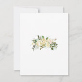 Save The Date Belle rose blanche Florale (Dos)