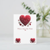 Save The Date Belle Saint-Valentin Pétales de fleurs Cœurs (Debout devant)