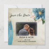 Save The Date Belle Watercolor Wedding Enregistrer la date (Devant)