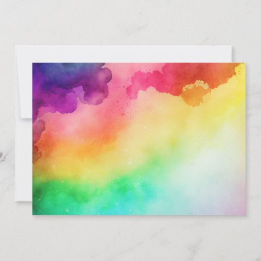 Save The Date Belles couleurs arc-en-ciel Design abstrait (Dos)