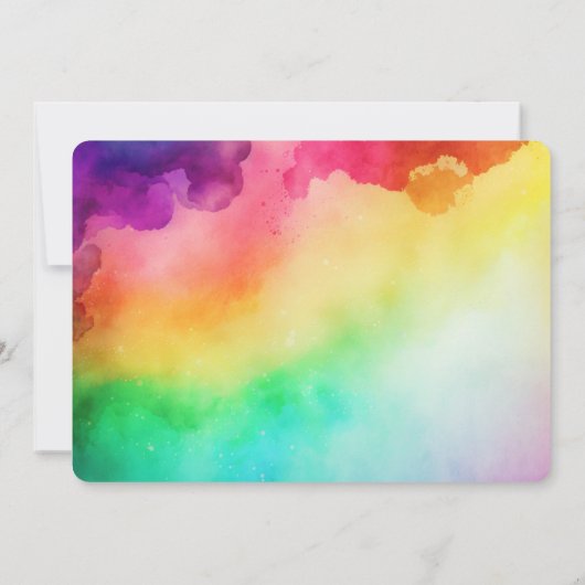 Save The Date Belles couleurs arc-en-ciel Design abstrait (Dos)