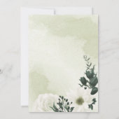 Save The Date belles fleurs blanches avec feuilles verts (Dos)