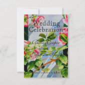 Save The Date Belles roses roses roses, roses rouges, aquarelle  (Devant)