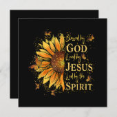 Save The Date Béni Par Dieu - Aimé Par Jésus, Tournesol (Devant / Derrière)