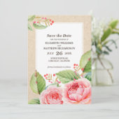 Save the date. Berichten over het huwelijk met bij Kaart (Staand voorkant)