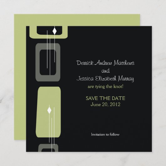 Save The Date Berlin Sauvez la date : Lime (Devant / Derrière)