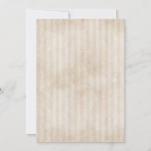 Save The Date Berry Wreath et Stripes Photo | Beige (Dos)