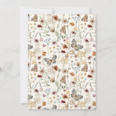 Save The Date Beurre fleur sauvage Simple Floral (Dos)