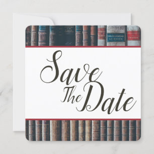 Save The Date Bibliothèque vintage Enregistrer la date