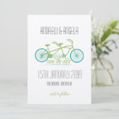 Save The Date Bicyclette / Vélo Mariage moderne Enregistrer la d (Debout devant)