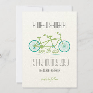 Save The Date Bicyclette / Vélo Mariage moderne Enregistrer la d