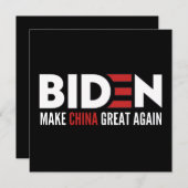 Save The Date biden Make China Great Again (Devant / Derrière)