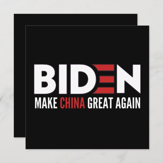 Save The Date biden Make China Great Again (Devant / Derrière)