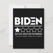 Save The Date Biden Très Mauvais Ne Recommanderait Pas T-Shirt (Devant)