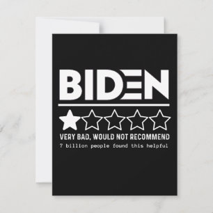 Save The Date Biden Très Mauvais Ne Recommanderait Pas T-Shirt