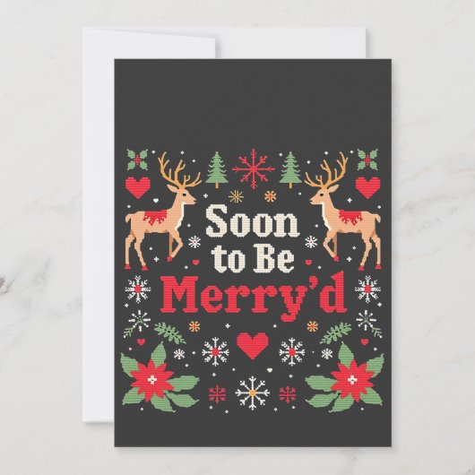 Save The Date Bientôt des couples de Noël drôles et joyeux (Devant)