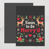 Save The Date Bientôt être Joyeux Couples de Noël amusants (Devant / Derrière)