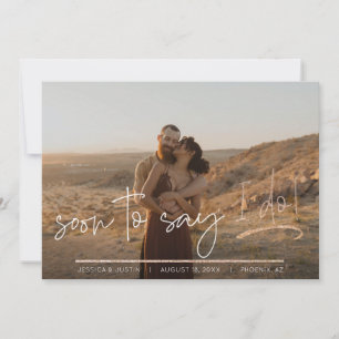 Save The Date Bientôt mariés Photo de fiançailles Mariage modern
