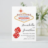 Save The Date Bienvenue au mariage de Las Vegas (Debout devant)