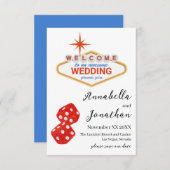 Save The Date Bienvenue au mariage de Las Vegas (Devant / Derrière)