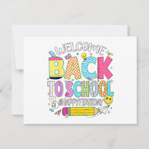 Save The Date Bienvenue au retour à l'école Joyeux premier jour