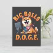 Save The Date Big Balls Doge Département de l'efficacité du gouv (Debout devant)