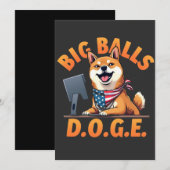 Save The Date Big Balls Doge Département de l'efficacité du gouv (Devant / Derrière)