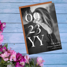 Big Bold Date Enregistrer la date Photo Terracotta