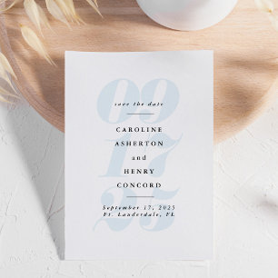 Save The Date Big date grand photo bleu