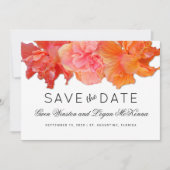 Save The Date Big Orange Hibiscus Enregistrer la date Annonce (Devant)