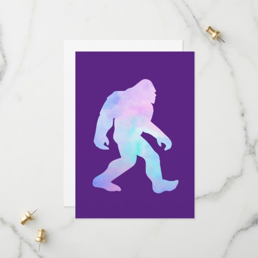 Save The Date Bigfoot aquarelle (Devant/Arrière en situation)