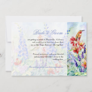 Save The Date Bijoux ailés Colibris - Enregistrer la date