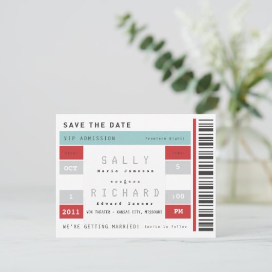 Save The Date Billet concert Enregistrer la date (Debout devant)