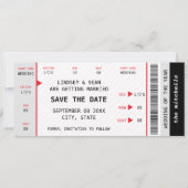 Save The Date Billet de Concert Musique Spectacle Unique Mariage (Devant)