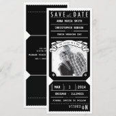 Save The Date Billet de jeu de théâtre Photo Enregistrer la date (Devant / Derrière)
