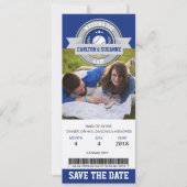 Save The Date Billet de sport pour le mariage Photo Enregistrer  (Devant)