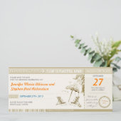 Save The Date billet d'embarquement de destination enregistrer l (Debout devant)