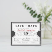 Save The Date Billet Enregistrer la date (Debout devant)