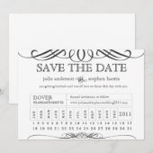 Save The Date Billet Punché Enregistrez la Date (Devant / Derrière)