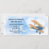 Save The Date Biplane LOVE et Heart Cloud Mariage d'avion (Dos)