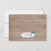 Save The Date Birch Trees rustiques et mariage des cerfs Sauvez  (Dos)