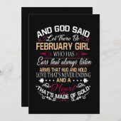 Save The Date Birthday (homonymie) | et god said Let There Be Fé (Devant / Derrière)