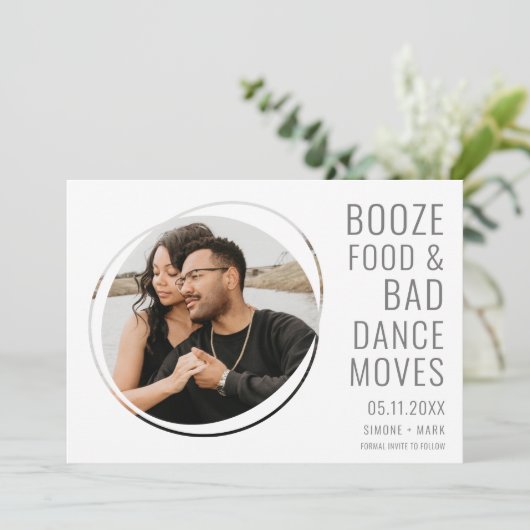 Save The Date Bizarre photo Mariage Enregistrer la date (Debout devant)